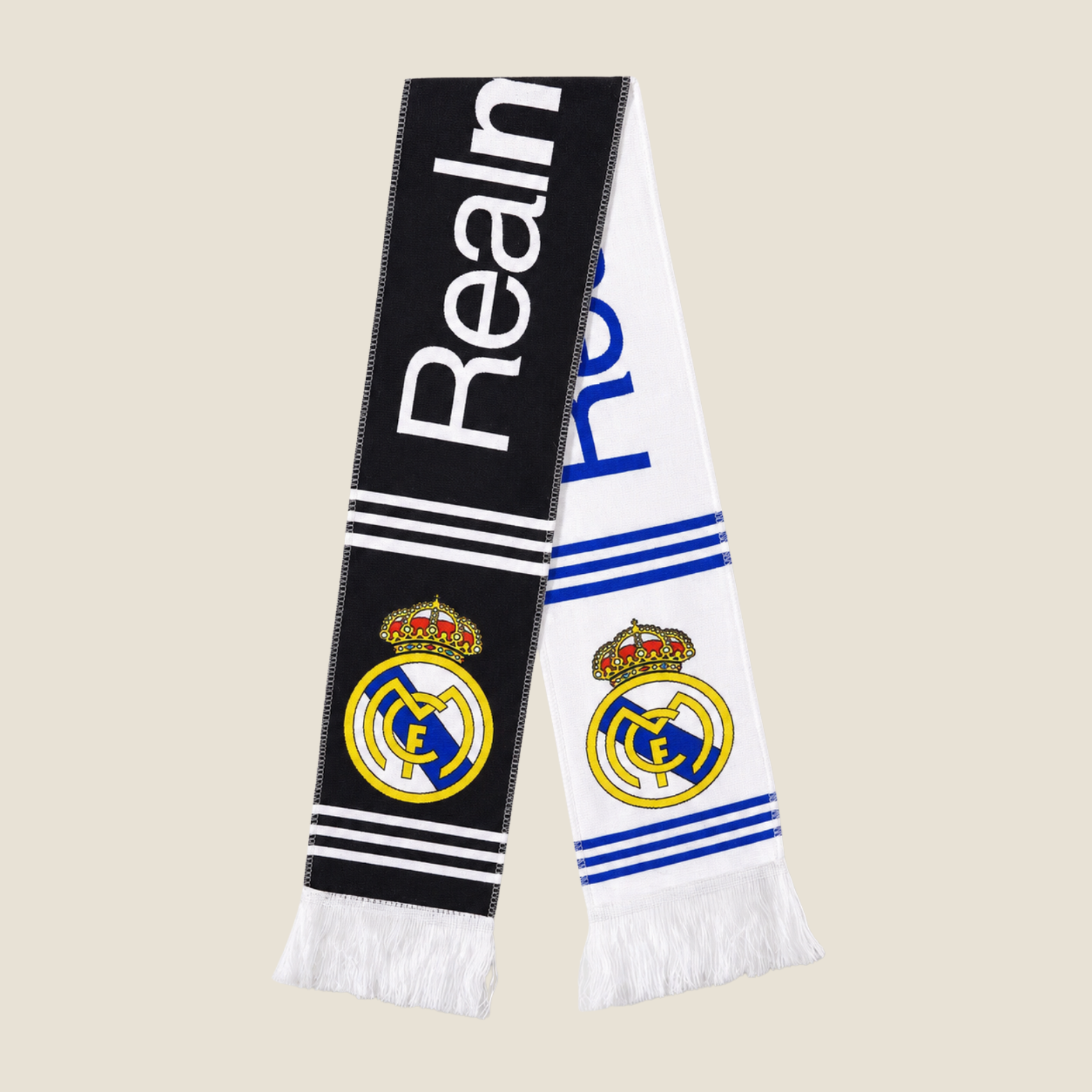 Bufanda Real Madrid Negra y Blanca