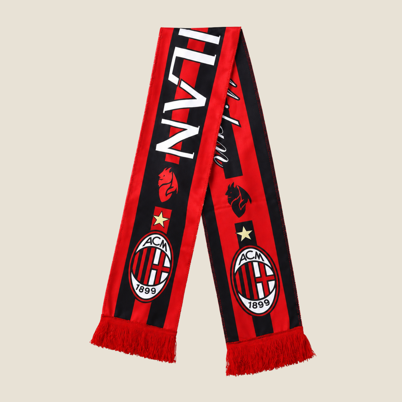 Bufanda AC Milan Roja y Negra